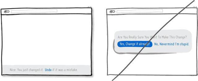 讓使用者有復(fù)原(undo)的機會