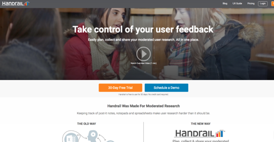 HandrailUX簡(jiǎn)化了進(jìn)行用戶訪談的流程